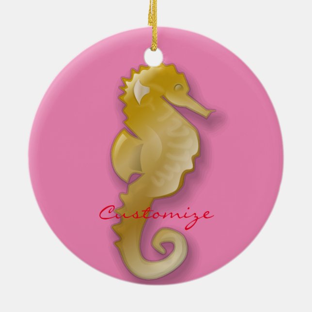 Décoration En Céramique Golden Seahorse Thunder_Cove (Dos)