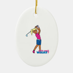 Décoration En Céramique Golfer-girl 3