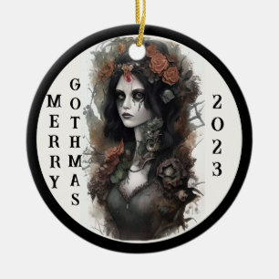 Décoration En Céramique Gothique Merry Gothmas 2023