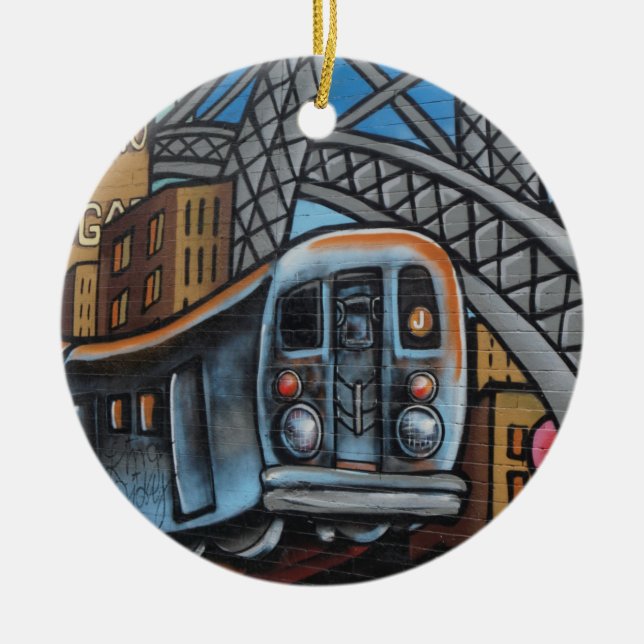 Décoration En Céramique Graffiti urbain dans le métro (Devant)