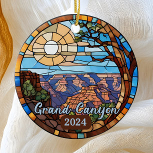 Décoration En Céramique Grand Canyon Personnalisé Faux Vitrail
