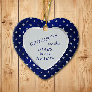 Décoration En Céramique Grand-fils Star Heart Keepsaké
