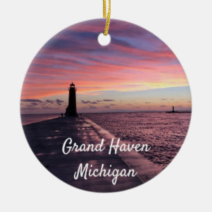 Décoration En Céramique Grand Haven Lighthouse