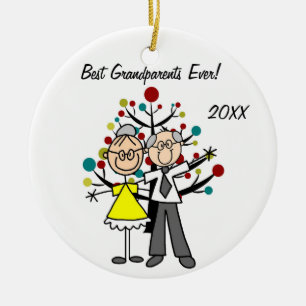 Décoration En Céramique Grand-parents Custom Holiday Orament