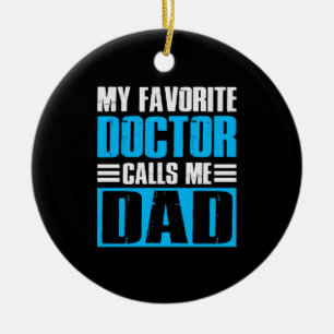 Décoration En Céramique Grand-Père Cite Mon Médecin Préféré M'Appelle Papa