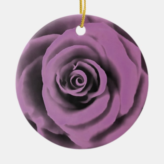 Décoration En Céramique Grand Rose de lavande foncée artistique (Devant)