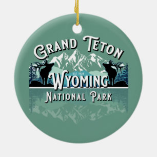 DÉCORATION EN CÉRAMIQUE GRAND TETON NATIONAL PARK HOLIDAY KEEPSAKE