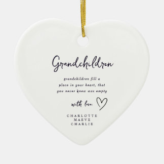 Décoration En Céramique Granparents Grandma Grandad Heart Ornament