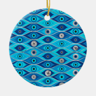 Décoration En Céramique Grèce Mati Mataki - Motif des yeux malveillants d
