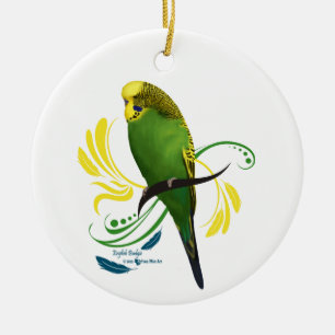 Décoration En Céramique Green English Budgie