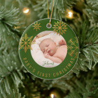 Green Gold Babys Premier cadeau de Noël