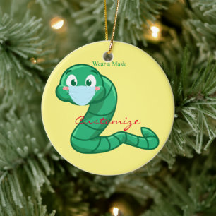 Décoration En Céramique Green Kawaii Worm Thunder_Cove