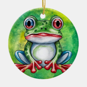 Décoration En Céramique Grenouille mûre
