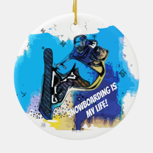 Décoration En Céramique Gros Coups ! - Snowboard Fool (Dos)