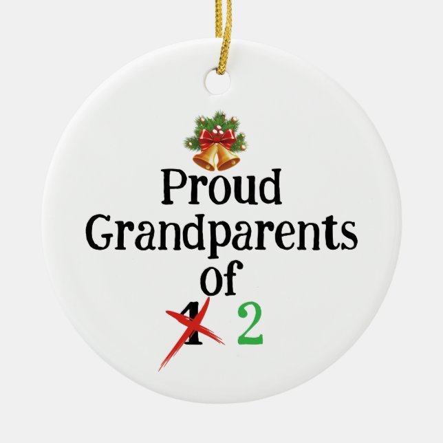 Décoration En Céramique Grossesse faire-part Grand-parents (Devant)