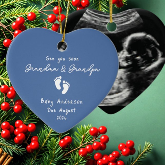 Décoration En Céramique Grossesse Faire-part Ultra Sound Noël (Créateur téléchargé)