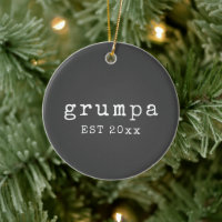Grumpa | Grand-père grincheux drôle en noir et bla