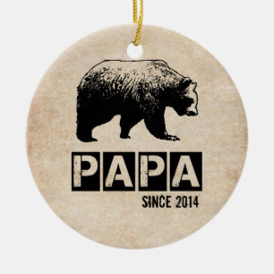 Décoration En Céramique Grunge Papa Oear depuis l'année pour papa