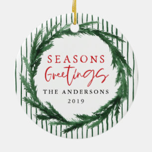 Décoration En Céramique Guirlande de Joyeuses Fêtes + photo de Noël de