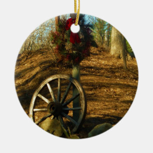 Décoration En Céramique Guirlande et roues de Noël