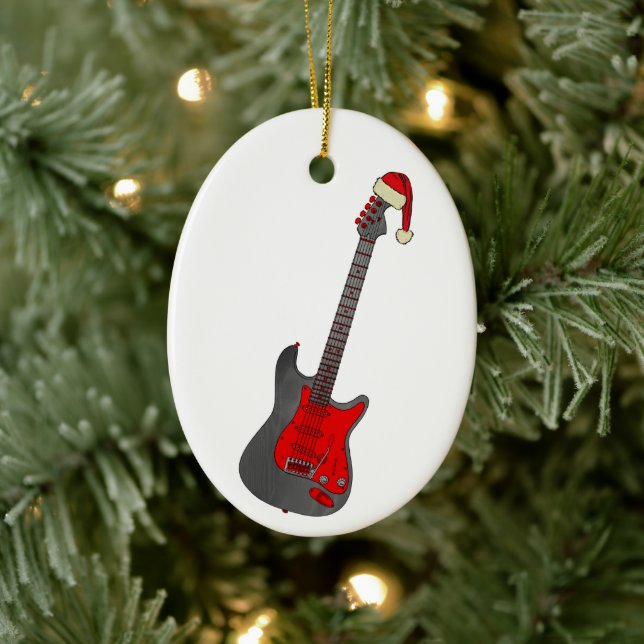 Décoration En Céramique Guitare électrique de Noël (Arbre)