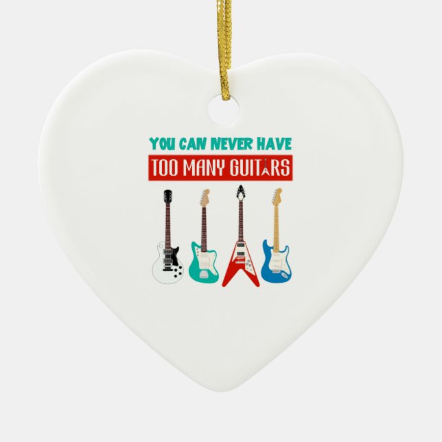 Décoration En Céramique Guitare Lover | Vous Ne Pouvez Jamais Avoir À Beau (Devant)