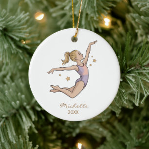 Décoration En Céramique Gymnaste de gymnastique personnalisée Fille de Noë