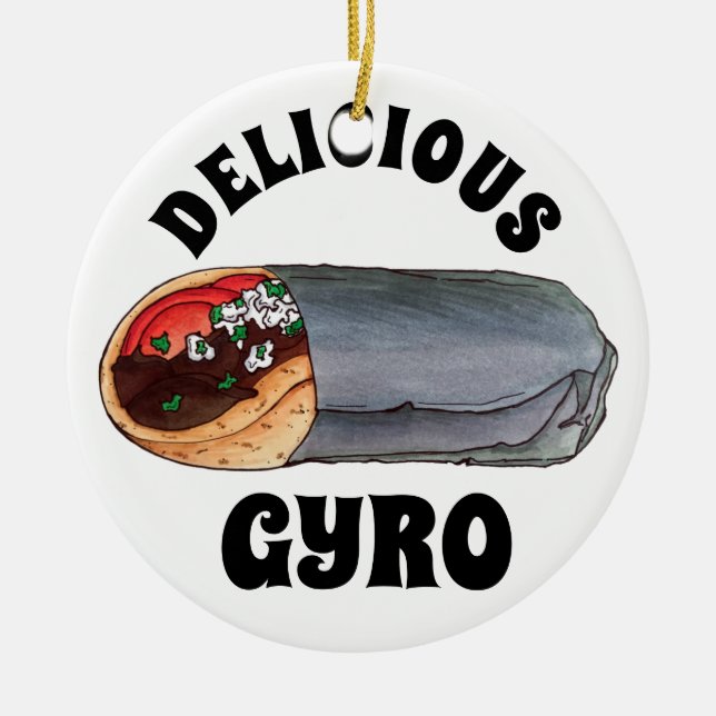 Décoration En Céramique Gyro Gita Viande Sandwich Méditerranéen (Devant)