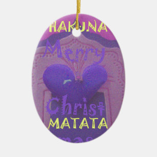 Décoration En Céramique Hakuna Matata Merry Christmas Love Design.jpg