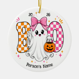 Décoration En Céramique Halloween BOO personnalisable