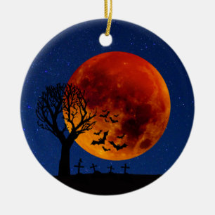 Décoration En Céramique Halloween de la lune de récolte