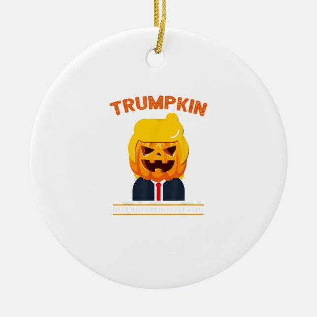 Décoration En Céramique Halloween Trumpkin drôle Citrouille Halloween (Devant)