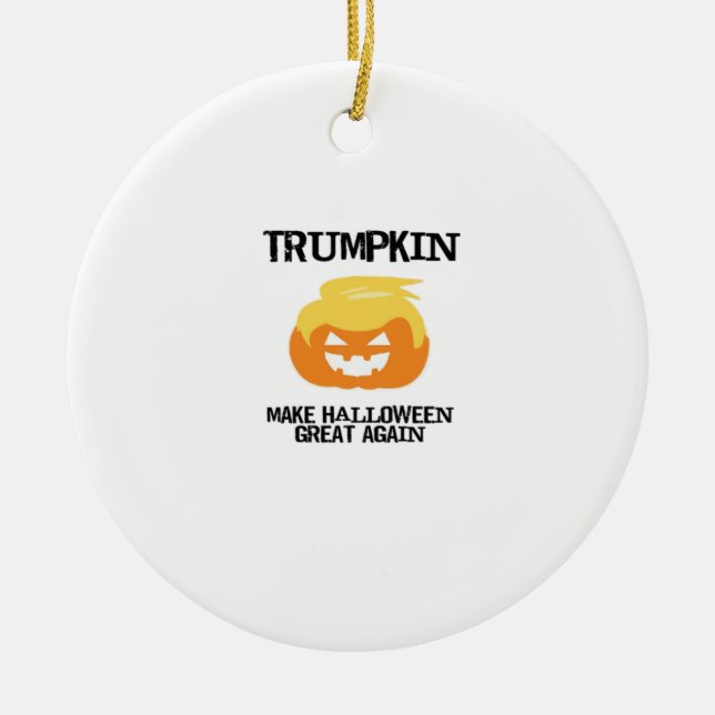 Décoration En Céramique Halloween Trumpkin V3 (Devant)