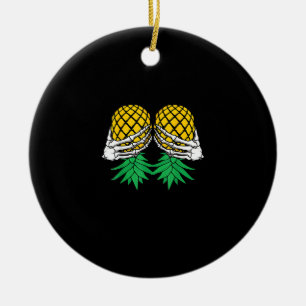 Décoration En Céramique Halloween vers le haut vers le bas de l'ananas squ