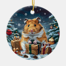 Hamster Avec Cadeaux Noël