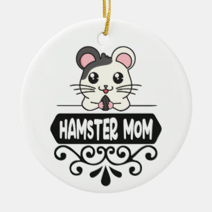 Décoration En Céramique Hamster maman amoureux des animaux de animal de co