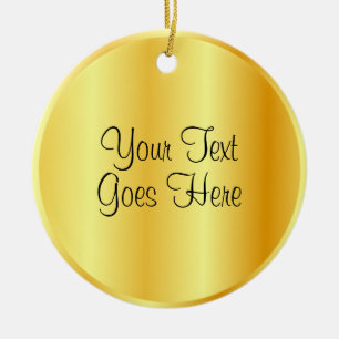 Décoration En Céramique Handwritten Script Template Gold Look Trendy