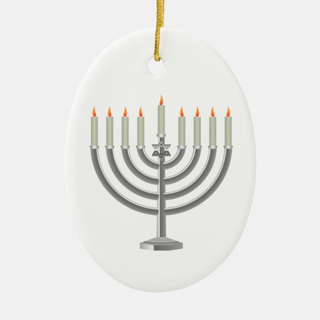 Décoration En Céramique Hanoukka menorah (Devant)