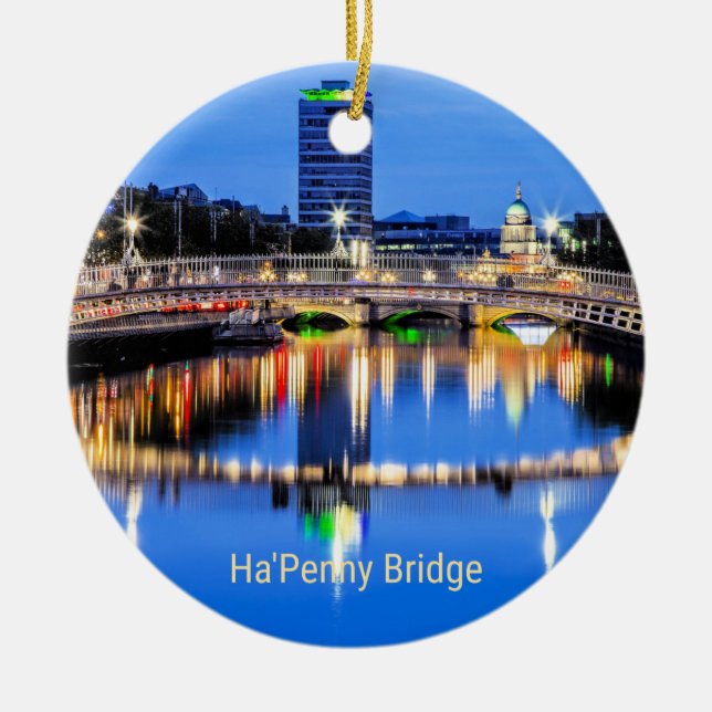 Décoration En Céramique Ha'Penny Bridge, Dublin, Irlande (Devant)
