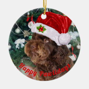 Décoration En Céramique Happy Pawlidays  Ceramic Ornament