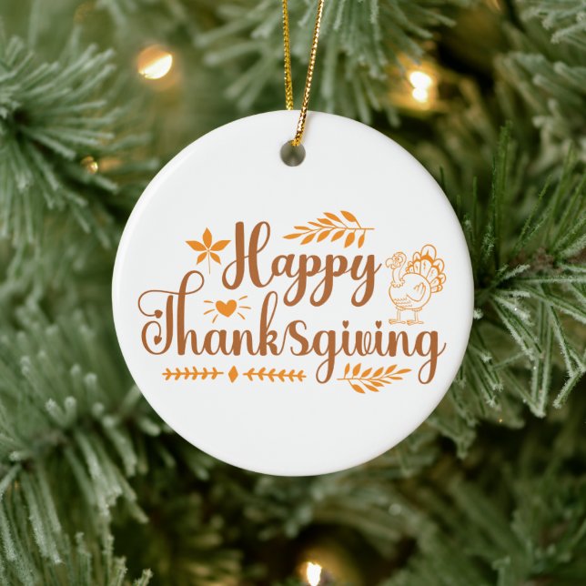 Décoration En Céramique Happy Thanksgiving (Arbre)