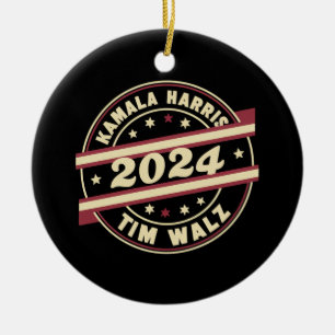 Décoration En Céramique Harris Walz 2024 pour le président Patriotic Kamal