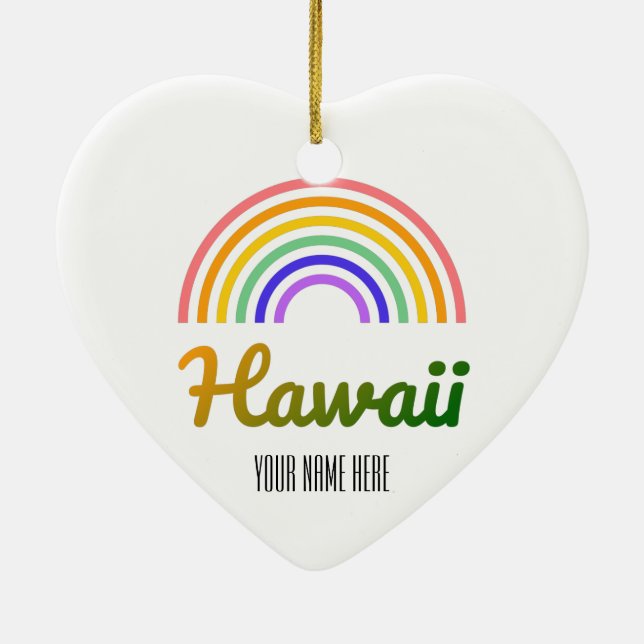 Décoration En Céramique Hawaii - Tropical - Plage - Personnalisé (Dos)