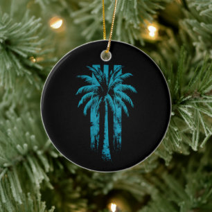Décoration En Céramique Hawaiian Beach Summer Vacances Tropical Palm Tree