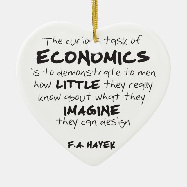 Décoration En Céramique Hayek - la tâche curieuse de l'économie (Devant)