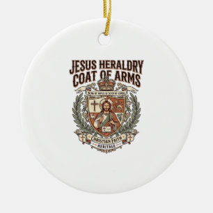 Décoration En Céramique Héraldique de Jésus Blason Héraldique de Jésus Bla
