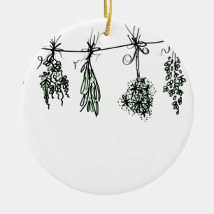 Décoration En Céramique Herbes du jardin