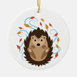 Décoration En Céramique Hérisson d'automne