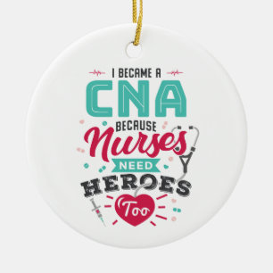 Décoration En Céramique Héros de l'adjoint aux soins infirmiers certifié d