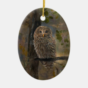 Décoration En Céramique Hibou à bandes